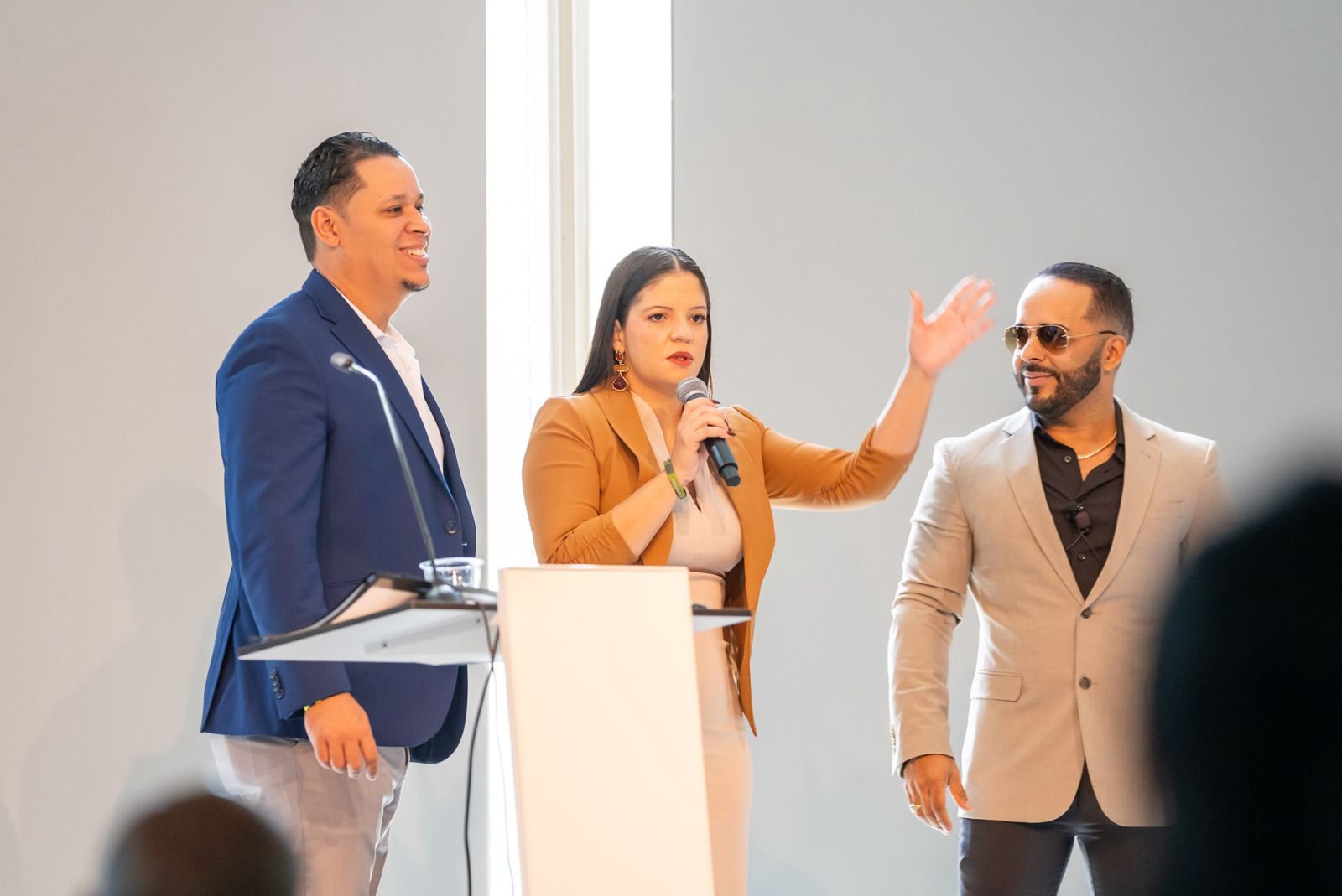 Speaking at an investor event